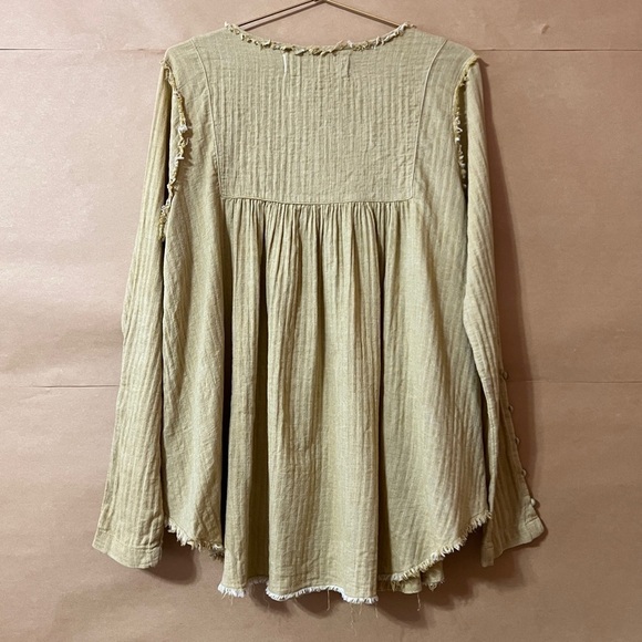 Free People | We The Free Sand Dune Henley Button Popover Tunic Top Size M - Picture 10 of 12